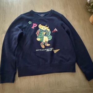 Polo by Ralph Lauren Navy Crewneck with Bear Design